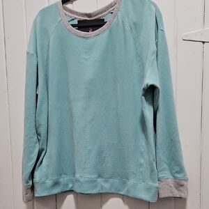 Cuddl Duds Aqua and Gray PJ Set